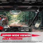 Kemimoto 2013-2024 Polaris Ranger 570 | XP 900 | XP 1000 Side Mirrors & Center Mirror Set