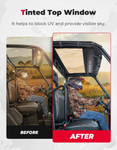 Kemimoto Polaris Ranger Xp 1000 Tint Waterproof Canvas Roof Top (3-seat)