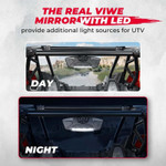 Kemimoto Polaris Rzr Aluminum Rear View Mirror W/ Light