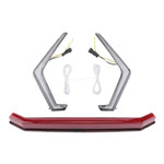 Kemimoto Polaris Rzr Front Led Street Legal Lights & Lower Half Door Insert Panels