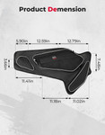Kemimoto Polaris Rzr Pro Xp / Pro R / Turbo R / 4 Front Door Bags W/ Knee Pads