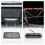 Kemimoto Polaris Rzr Pro Xp Soft Rear Window Net & Universal Roll Bar Taillight