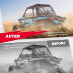 Kemimoto Polaris Rzr Xp 1000 Soft Cab Enclosure Upper Doors & 3-in-1 Flip Windshield