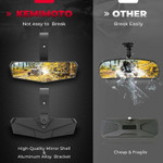 Kemimoto Upgraded Utv Convex Mirror For 1.75"-2" Crossbar
