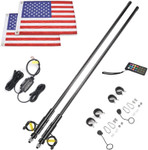 Kemimoto Utv 3ft Led Whip Lights W/ Rf Remote Control - Black Limited (2 Pcs.)