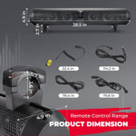 Kemimoto Utv 6 Speaker Bluetooth Sound Bar For 1.56"-2.25" Roll Bar