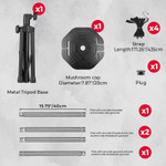 Kemimoto Utv Cover Support Poles W/ Metal Tripod Base