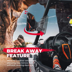 Kemimoto Utv Side Mirrors For 1.6"-2" Roll Bar