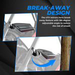 Kemimoto Utv Side Mirrors For 1.75"-2" Roll Bar