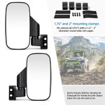 Kemimoto Utv Side View High Impact Convex Mirror For 1.7"-2" Roll Bars