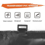 Kemimoto Yamaha Wolverine X4 Flip Pvc Soft Rear Windshield