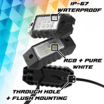 XK Glow XKMAX App-controlled RGBW LED Rock Light Kit With Color Chasing