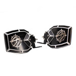 Sector Seven Navigator Mirrors W/ Light Brackets | M10-1.25 Threaded Ball Mount