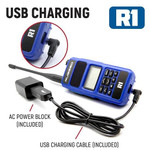 Rugged Radios R1 Handheld Radio With Long Range Antenna And High Capacity Battery Bundle