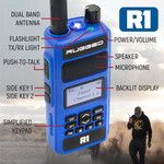 Rugged Radios Race Series Complete Motorcycle Communication Kit With Offroad Cables And R1 Radio