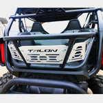 AFX Motorsports rear cargo rack for Honda Talon 1000X, 14-gauge aluminum, black powder-coated, easy roll cage mount.
