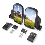 Kemimoto Polaris Ranger Adjustable Break Away Side Mirrors And Under Seat Storage Box