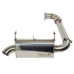 Treal Performance Polaris RZR XP Turbo & Turbo S Back Exhaust System (Single Tip)