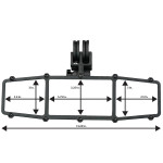 Elite Series Center Rear View Mirror With Dual Blindspot Mirrors - ATV TEK