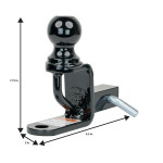 Honda Pioneer 1000-6 Trio HD 1.25" Hitch with Ball Mount - ATV TEK TMP1-EHO (Lifetime Warranty)