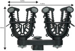Polaris General 1000 Pair of Grips FlexGrip Wedgelock Pro Double Grip - ATV TEK (Lifetime Warranty)