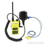 Rugged Radios Waterproof Hand Speaker Mic And Mono Earbuds Bundle