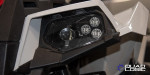 Polaris Ranger 900 Black LED Headlights with Adapter Harnesses - Quad Logic