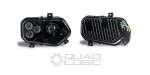 Polaris RZR 570 Black LED Headlights with Adapter Harnesses - Quad Logic