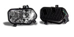 Polaris RZR 900 Chrome LED Headlights & Adapter Harnesses - Quad Logic