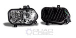 Polaris Ranger 900 Chrome LED Headlights with Adapter Harnesses - Quad Logic