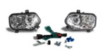 Polaris RZR 800 Chrome LED Headlights with Adapter Harnesses - Quad Logic