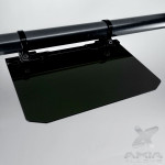 Axia Alloys 12" x 8" Narrow Mount Solid Black Shield Sun Visor