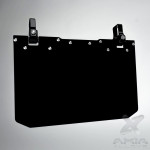 Axia Alloys 12" x 8" Narrow Mount Solid Black Shield Sun Visor