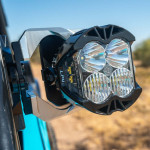 Chupacabra Offroad Cuero Race Mirror / Baja Designs LP4 Light Combo