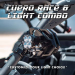 Chupacabra Offroad Cuero Race Mirror Light Combo in Black