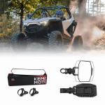 Kemimoto Rear View Mirror & Side View Mirrors fit 1.75"/2.0" Roll Bar