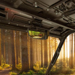 Kemimoto Polaris Ranger Rear View Mirror & Rear Windshield