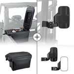 Kemimoto Polaris Ranger XP 1000 Side Mirrors & 45L Storage box