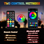 Kemimoto 2 Pcs UTV Spiral Whip Lights with Spring Bases