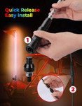 Kemimoto UTV/ATV/Boat 5FT RF Wireless Remote Bendable Whip Lights - 2 Pcs