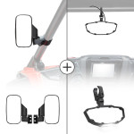 Kemimoto UTV 1.75"-2" Side View Mirrors & Center Mirror