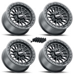 MetalFX Delta UTV Beadlock Wheel Kit - Satin Black