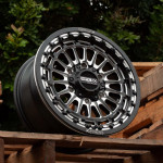 MetalFX Delta 6R UTV Beadlock Wheel Kit - Satin Black Contrast Cut