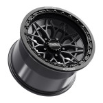 MetalFX Alpha R Beadlock - Satin Black w/ Gloss Black Ring