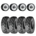 Raceline Hyper Silver A12 Squad Beadlock & Atturo Trail Blade Boss Wheel & Tire Kit