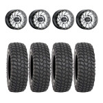 Raceline A12 Squad Beadlock - Hyper Silver & System 3 XCR350 Radial UTV Wheel & Tire Kit