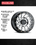 Raceline Hyper Silver A12 Squad Beadlock & System 3 XTR370 Offroad Wheel & Tire Kit
