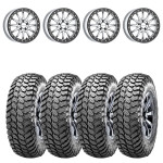 Raceline A14SB Silver/Black Alpha Beadlock & Maxxis Liberty Performance Off Road Wheel & Tire Kit