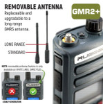 Rugged Radios 2 PACK - GMR2 PLUS GMRS and FRS Two Way Handheld Radios - Grey