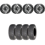 Sedona Black/Machined Split 6 Beadlock & System 3 RT320 Radial Wheel & Tire Kit